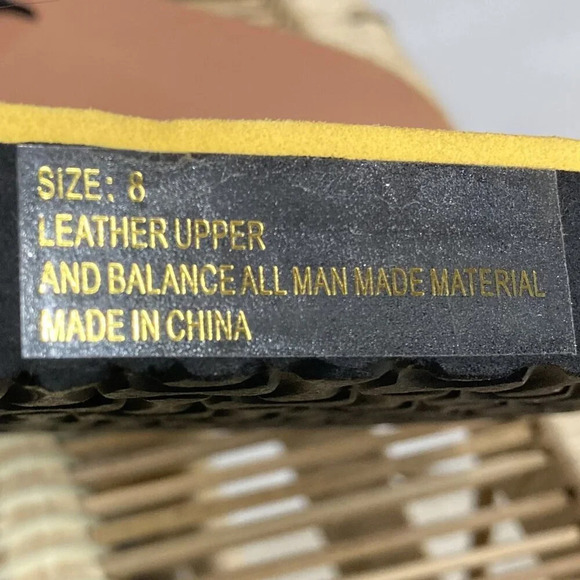 Hang Ten Men's‎ Flip Flops, Size 8, Suede Leather Upper, Brown/Gold, New w Tags - Picture 5 of 6